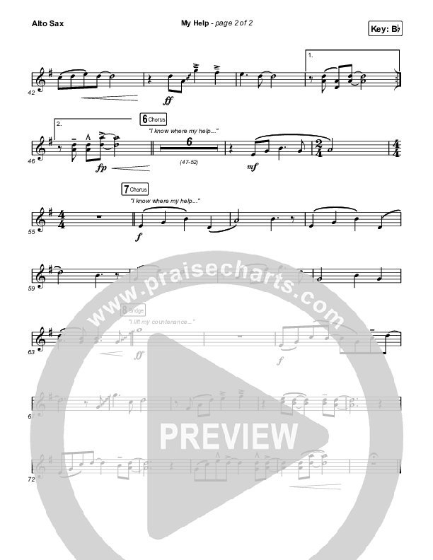 My Help Alto Sax (Gateway Worship / Josh Baldwin)