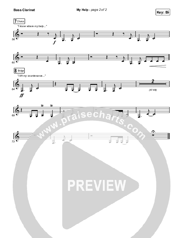 My Help Bass Clarinet (Gateway Worship / Josh Baldwin)