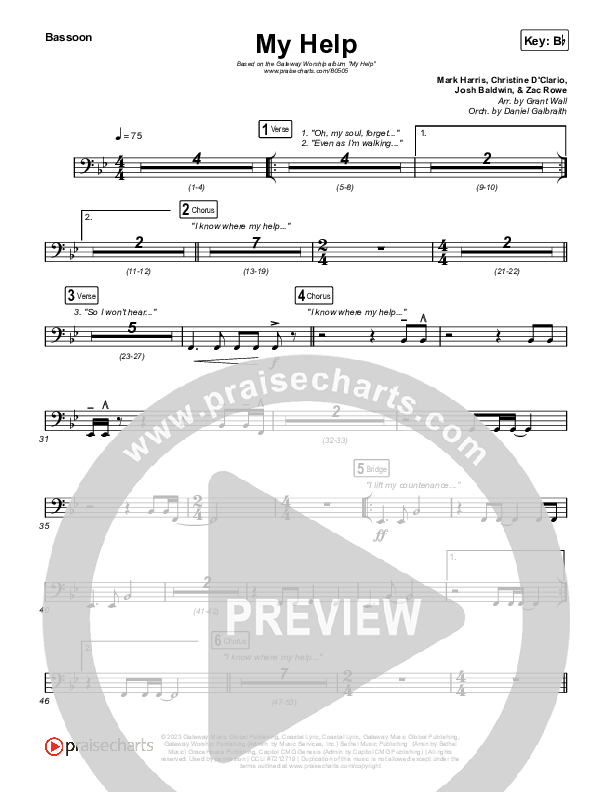 My Help Bassoon (Gateway Worship / Josh Baldwin)