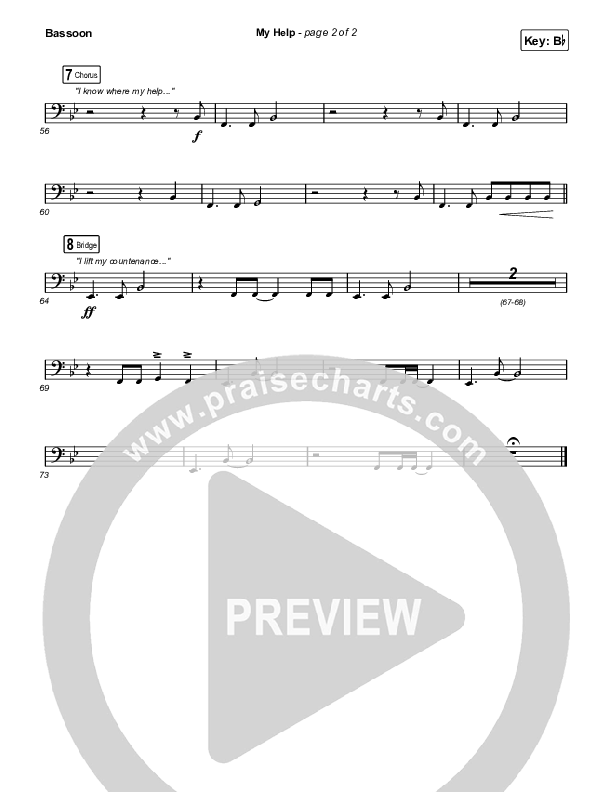 My Help Bassoon (Gateway Worship / Josh Baldwin)