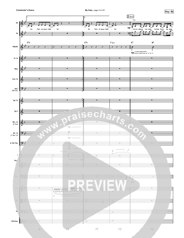 My Help Conductor's Score (Gateway Worship / Josh Baldwin)