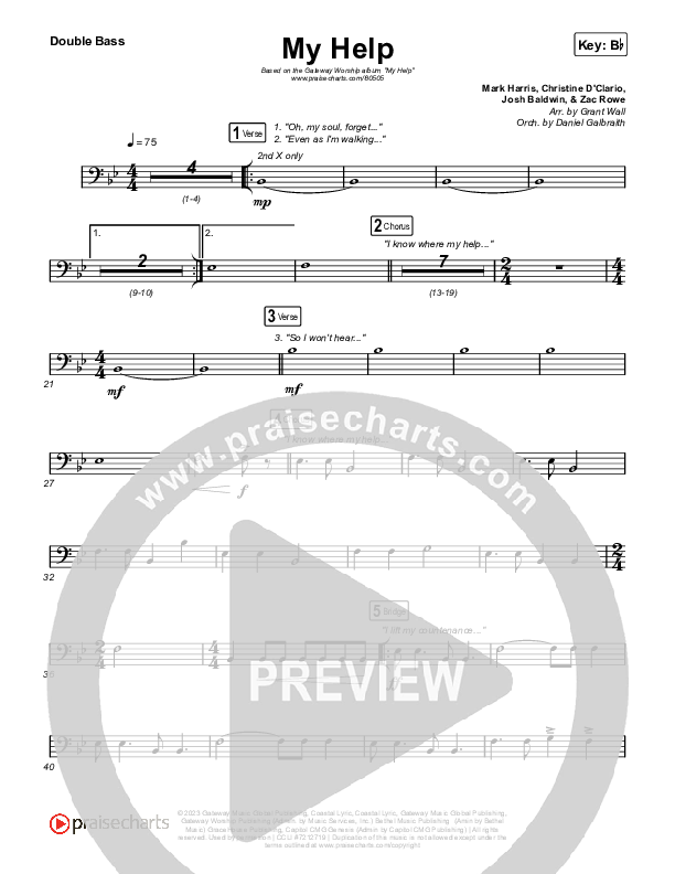 My Help String Bass (Gateway Worship / Josh Baldwin)