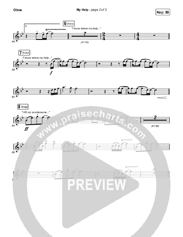 My Help Oboe (Gateway Worship / Josh Baldwin)