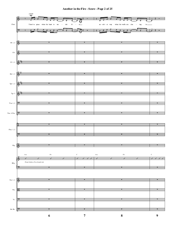 Another In The Fire (Choral Anthem SATB) Orchestration (Word Music / Arr. Jay Rouse)