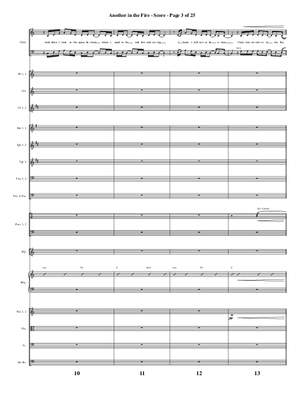 Another In The Fire (Choral Anthem SATB) Orchestration (Word Music / Arr. Jay Rouse)