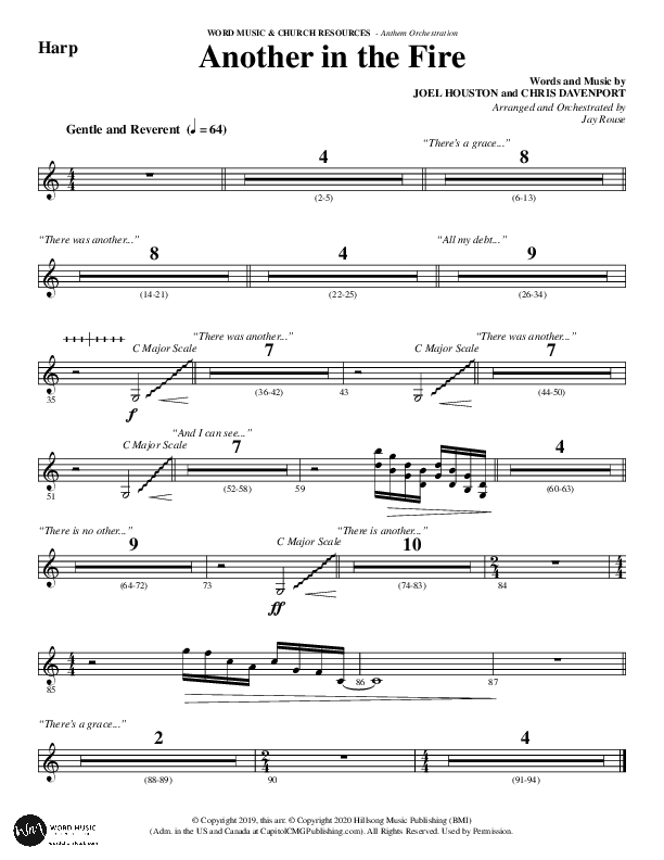 Another In The Fire (Choral Anthem SATB) Harp (Word Music / Arr. Jay Rouse)