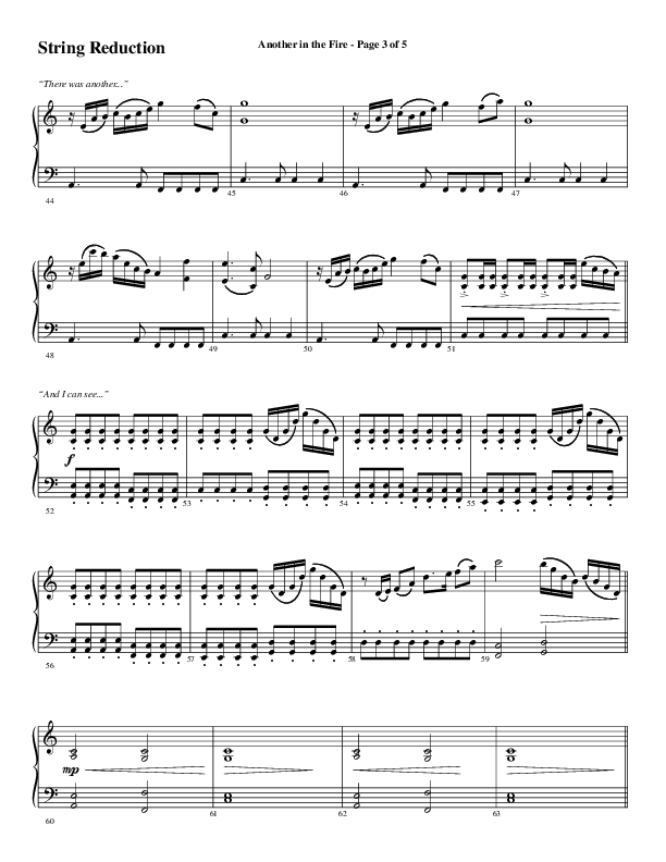 Another In The Fire (Choral Anthem SATB) String Reduction (Word Music / Arr. Jay Rouse)