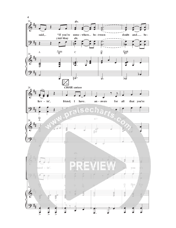 Ask Me Why (Choral Anthem SATB) Anthem (SATB/Piano) (Word Music / Arr. Marty Hamby)