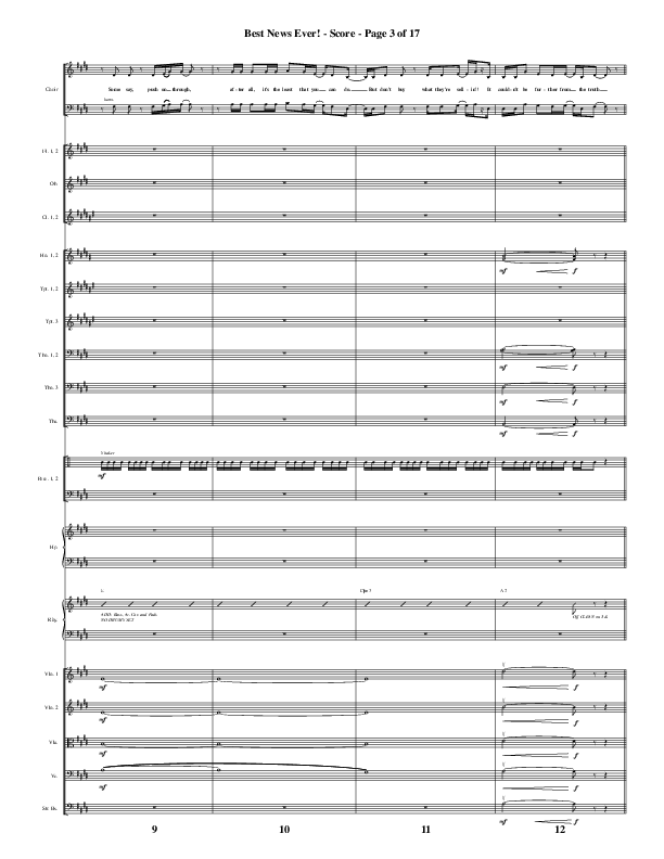 Best News Ever (Choral Anthem SATB) Orchestration (Word Music / Arr. David Wise / Orch. David Shipps)