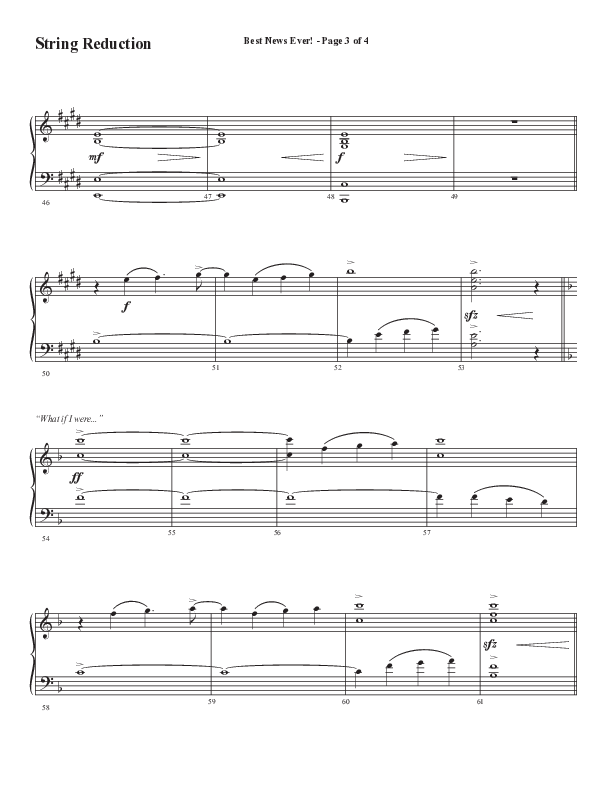 Best News Ever (Choral Anthem SATB) String Reduction (Word Music / Arr. David Wise / Orch. David Shipps)