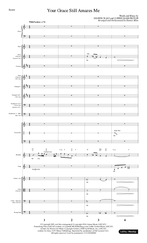 Your Grace Still Amazes Me (Choral Anthem SATB) Conductor's Score (Lifeway Choral / Arr. Dennis Allen)