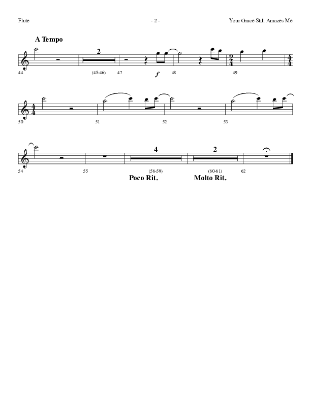 Your Grace Still Amazes Me (Choral Anthem SATB) Flute (Lifeway Choral / Arr. Dennis Allen)