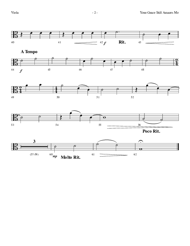 Your Grace Still Amazes Me (Choral Anthem SATB) Viola (Lifeway Choral / Arr. Dennis Allen)