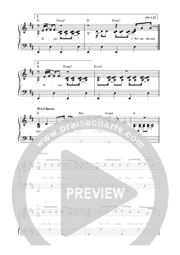 Real Thing (Live) Lead Sheet Melody (Songs From The Soil)