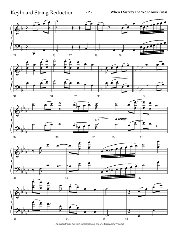 When I Survey The Wondrous Cross (Choral Anthem SATB) String Reduction (Lifeway Choral / Arr. Richard Kingsmore)