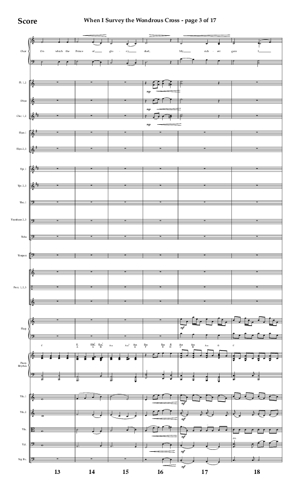 When I Survey The Wondrous Cross (Choral Anthem SATB) Conductor's Score (Lifeway Choral / Arr. David Hamilton)