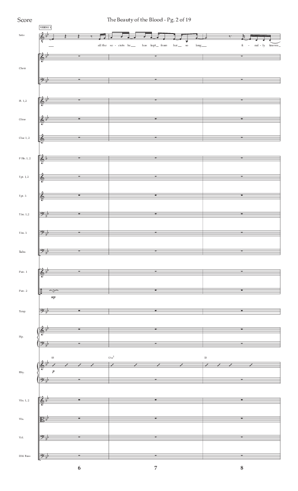 The Beauty Of The Blood (Choral Anthem SATB) Conductor's Score (Lifeway Choral / Arr. Phil Nitz)