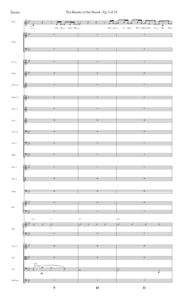 The Beauty Of The Blood (Choral Anthem SATB) Conductor's Score (Lifeway Choral / Arr. Phil Nitz)