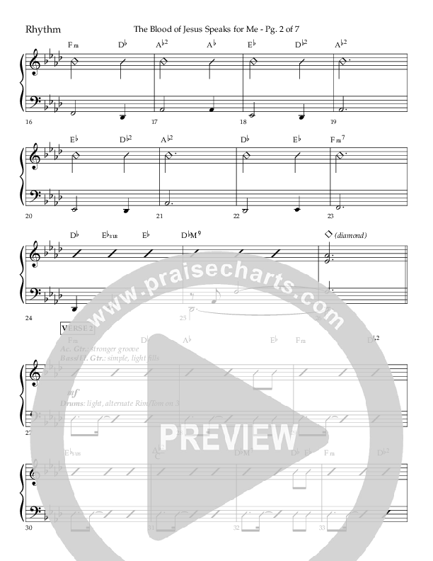 The Blood Of Jesus Speaks For Me (Choral Anthem SATB) Lead Melody & Rhythm (Lifeway Choral / Arr. Danny Zaloudik)