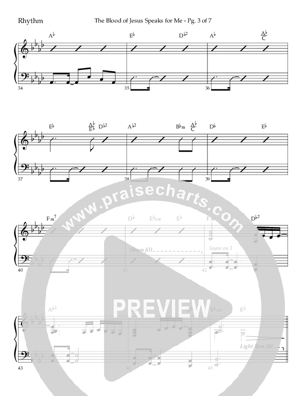 The Blood Of Jesus Speaks For Me (Choral Anthem SATB) Lead Melody & Rhythm (Lifeway Choral / Arr. Danny Zaloudik)