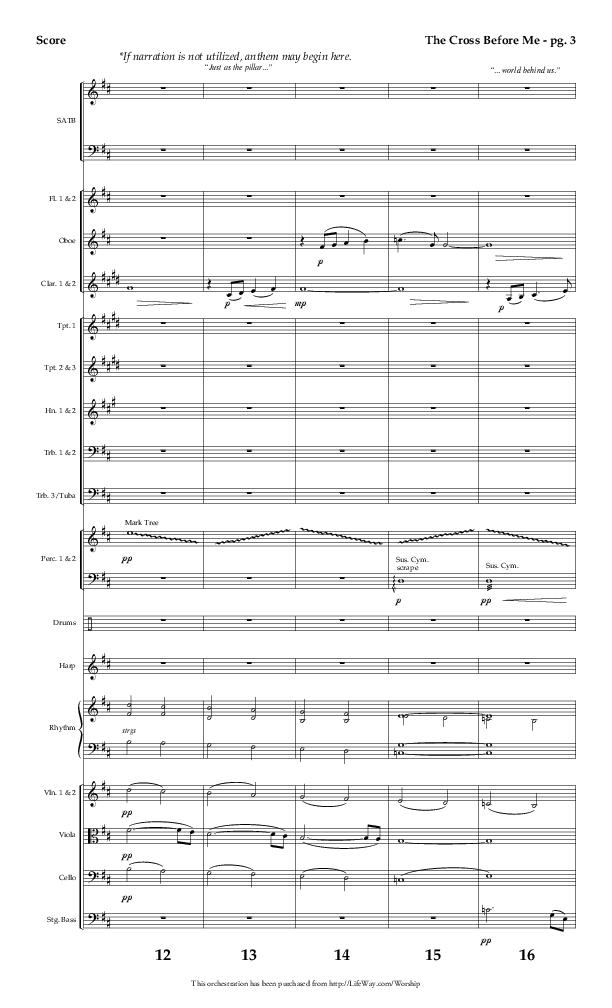 The Cross Before Me (Choral Anthem SATB) Conductor's Score (Lifeway Choral / Arr. Jay Rouse / Orch. Ric Domenico)
