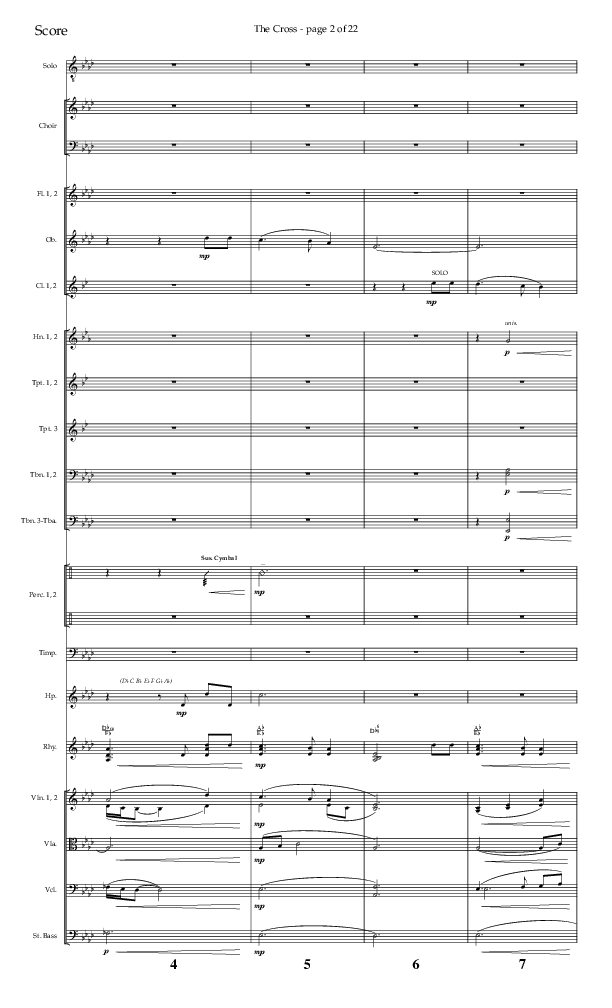 The Cross (Choral Anthem SATB) Orchestration (Lifeway Choral / Arr. Cliff Duren)