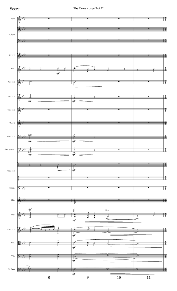 The Cross (Choral Anthem SATB) Orchestration (Lifeway Choral / Arr. Cliff Duren)