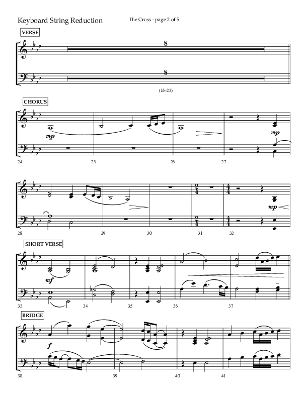 The Cross (Choral Anthem SATB) String Reduction (Lifeway Choral / Arr. Cliff Duren)