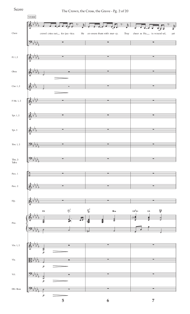 The Crown The Cross The Grave (Choral Anthem SATB) Conductor's Score (Lifeway Choral / Arr. Cliff Duren)