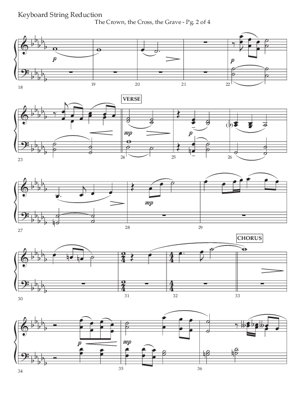 The Crown The Cross The Grave (Choral Anthem SATB) String Reduction (Lifeway Choral / Arr. Cliff Duren)
