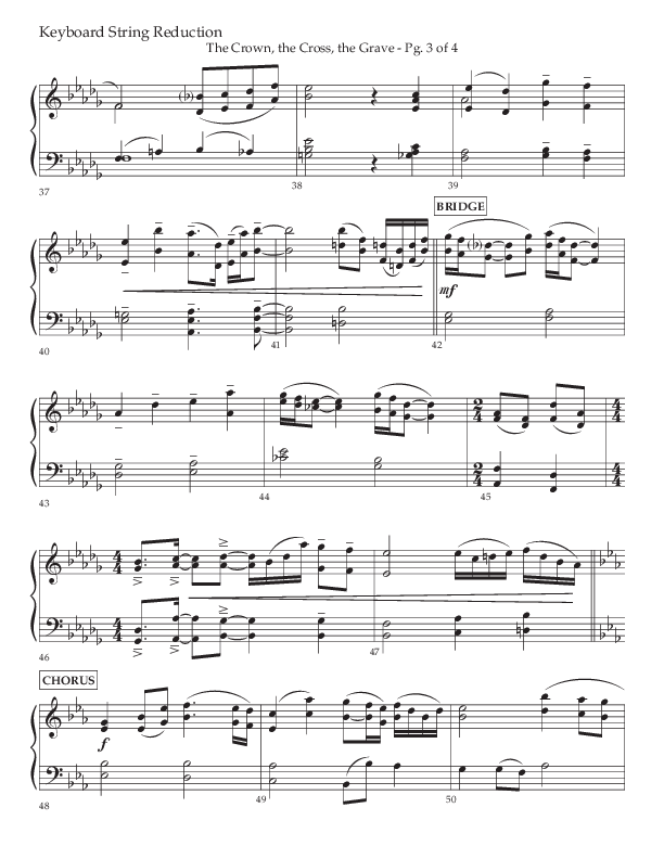 The Crown The Cross The Grave (Choral Anthem SATB) String Reduction (Lifeway Choral / Arr. Cliff Duren)