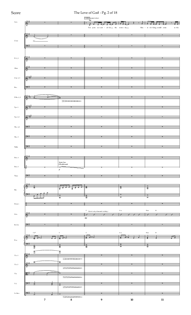 The Love Of God (Choral Anthem SATB) Orchestration (Lifeway Choral / Arr. Michael Lawrence)