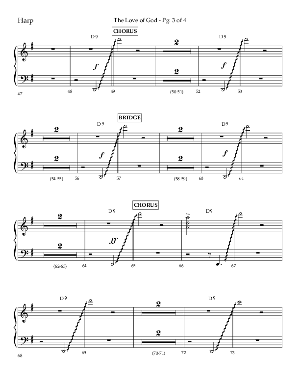 The Love Of God (Choral Anthem SATB) Harp (Lifeway Choral / Arr. Michael Lawrence)