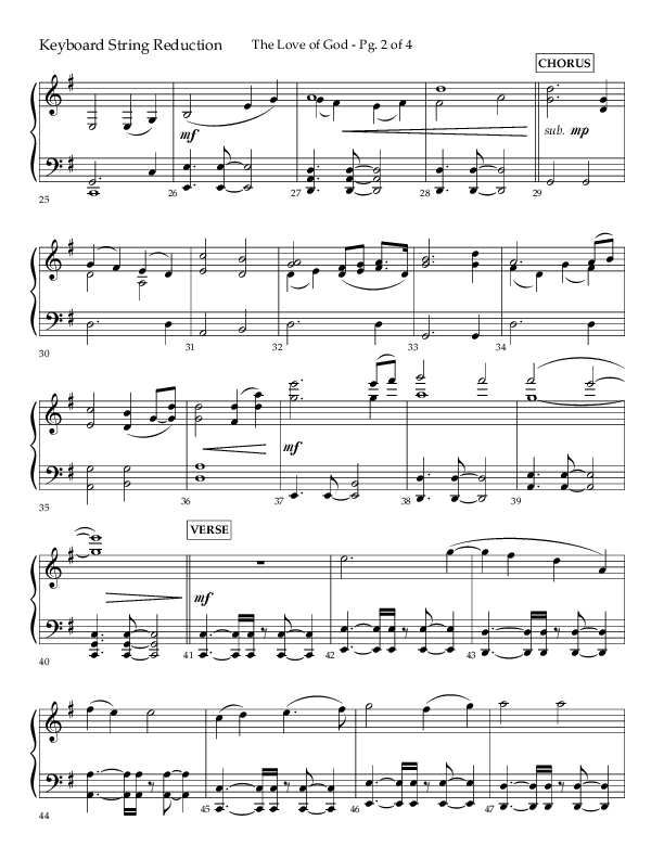 The Love Of God (Choral Anthem SATB) String Reduction (Lifeway Choral / Arr. Michael Lawrence)