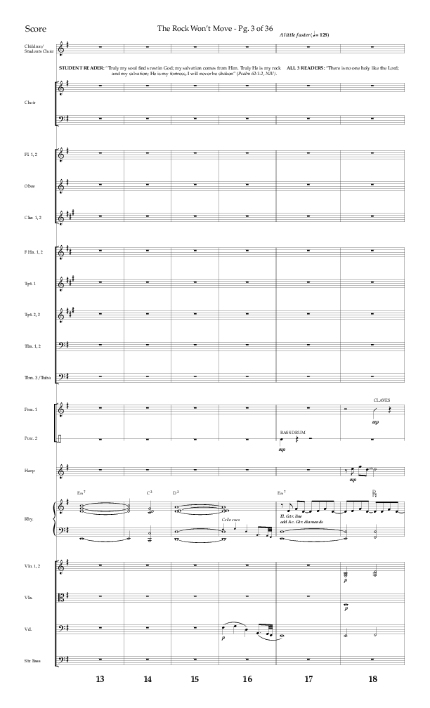 The Rock Won't Move (Choral Anthem SATB) Conductor's Score (Lifeway Choral / Arr. Danny Zaloudik)