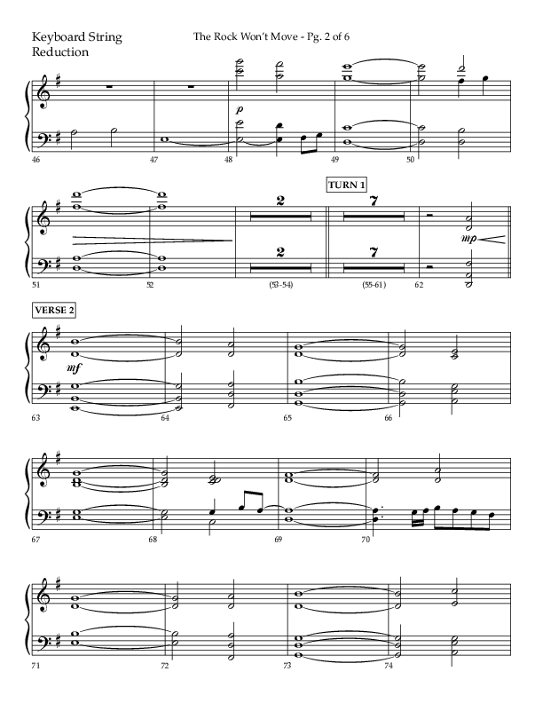 The Rock Won't Move (Choral Anthem SATB) String Reduction (Lifeway Choral / Arr. Danny Zaloudik)
