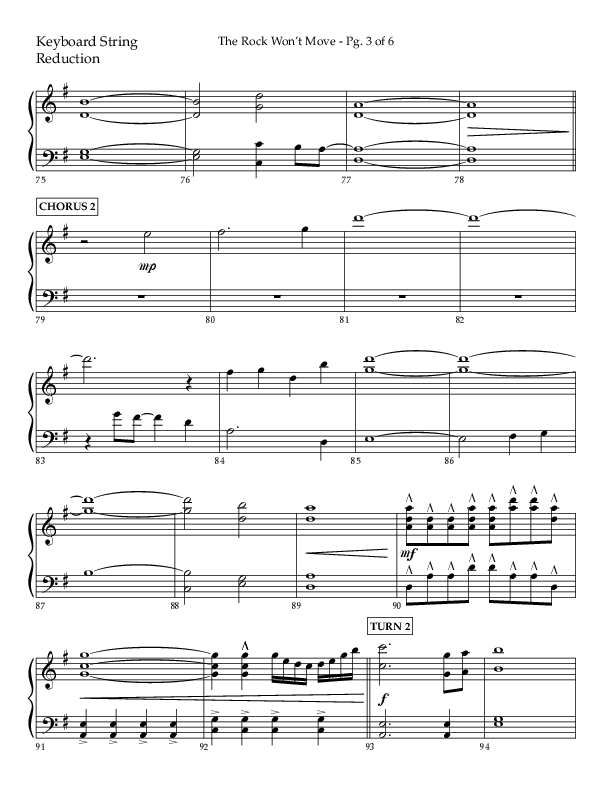 The Rock Won't Move (Choral Anthem SATB) String Reduction (Lifeway Choral / Arr. Danny Zaloudik)