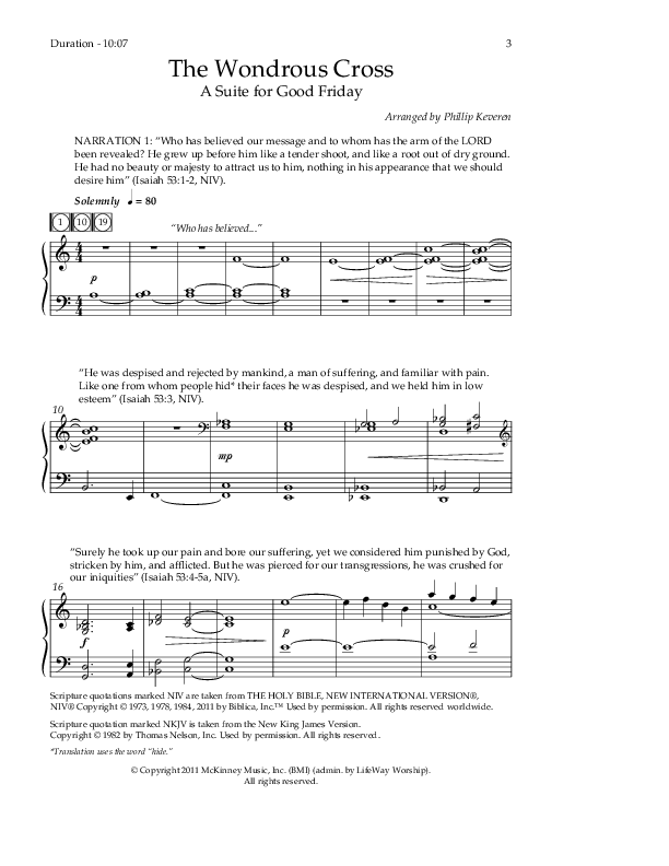 The Wondrous Cross (A Suite For Good Friday) (Choral Anthem SATB) Anthem (SATB/Piano) (Lifeway Choral / Arr. Philip Keveren)