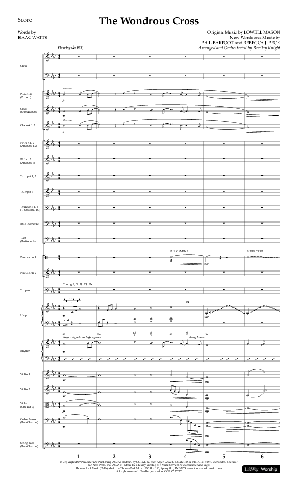 The Wondrous Cross (Choral Anthem SATB) Orchestration (Lifeway Choral / Arr. Bradley Knight)