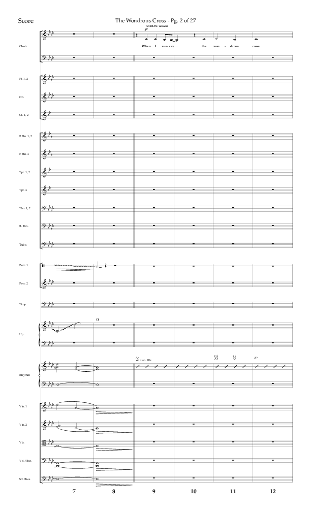 The Wondrous Cross (Choral Anthem SATB) Orchestration (Lifeway Choral / Arr. Bradley Knight)
