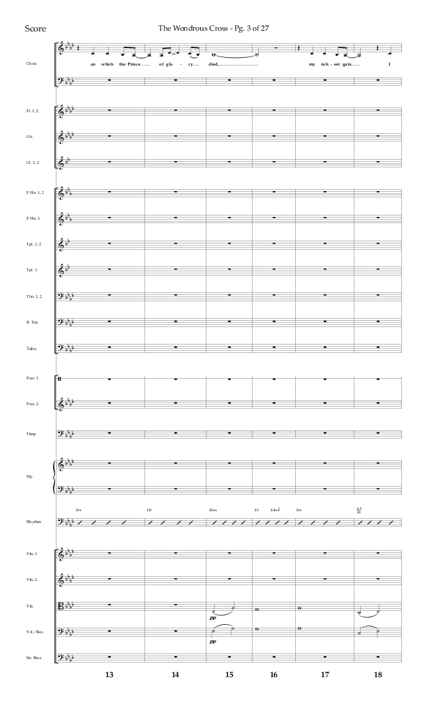 The Wondrous Cross (Choral Anthem SATB) Conductor's Score (Lifeway Choral / Arr. Bradley Knight)