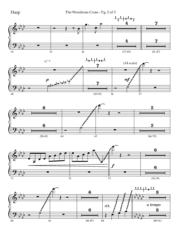 The Wondrous Cross (Choral Anthem SATB) Harp (Lifeway Choral / Arr. Bradley Knight)