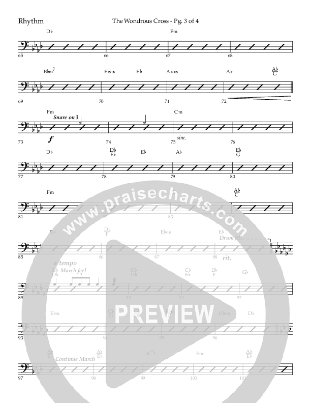 The Wondrous Cross (Choral Anthem SATB) Lead Melody & Rhythm (Lifeway Choral / Arr. Bradley Knight)