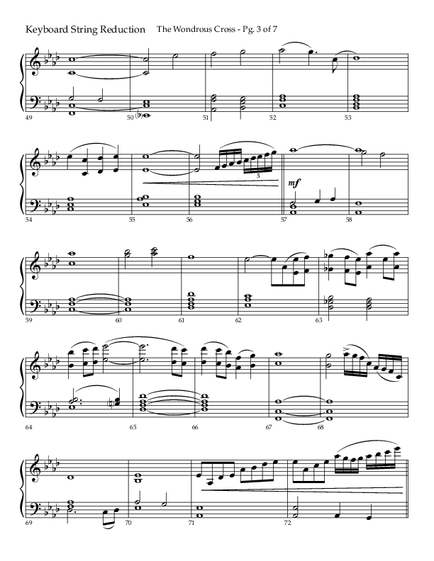 The Wondrous Cross (Choral Anthem SATB) String Reduction (Lifeway Choral / Arr. Bradley Knight)