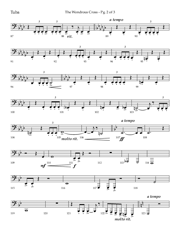 The Wondrous Cross (Choral Anthem SATB) Tuba (Lifeway Choral / Arr. Bradley Knight)