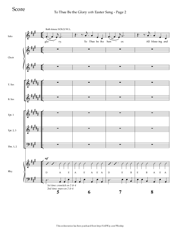 To Thee Be the Glory with Easter Song (Choral Anthem SATB) Conductor's Score (Lifeway Choral / Arr. Linda McCrary-Fisher / Arr. Tommy Walker)