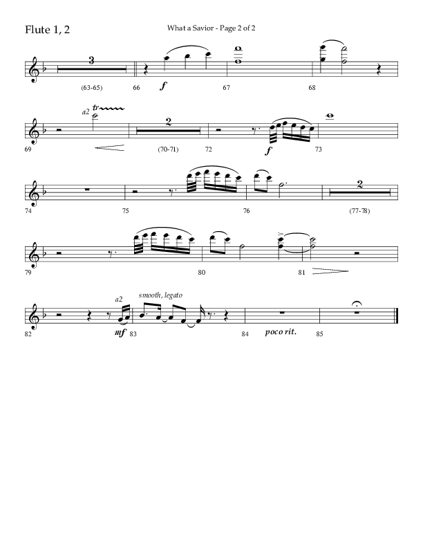 What A Savior (Choral Anthem SATB) Flute 1/2 (Lifeway Choral / Arr. David Wise / Orch. David Shipps)