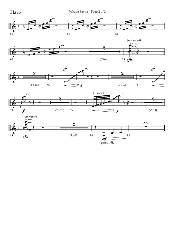 What A Savior (Choral Anthem SATB) Harp (Lifeway Choral / Arr. David Wise / Orch. David Shipps)