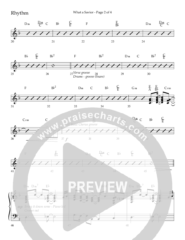 What A Savior (Choral Anthem SATB) Lead Melody & Rhythm (Lifeway Choral / Arr. David Wise / Orch. David Shipps)