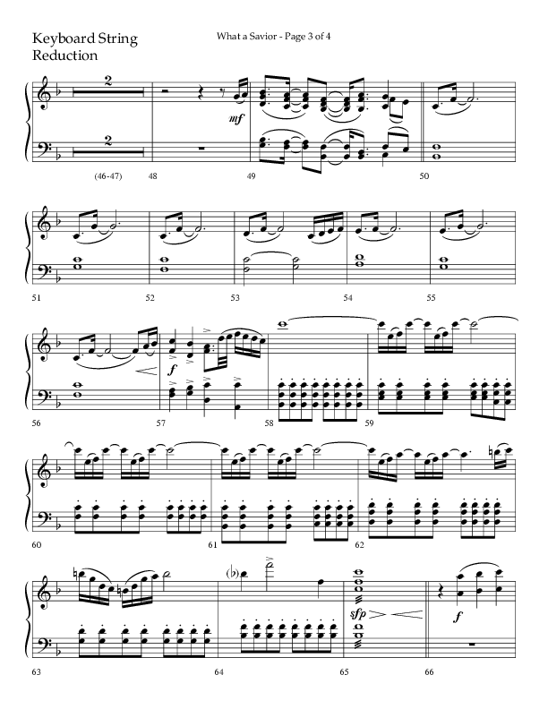 What A Savior (Choral Anthem SATB) String Reduction (Lifeway Choral / Arr. David Wise / Orch. David Shipps)